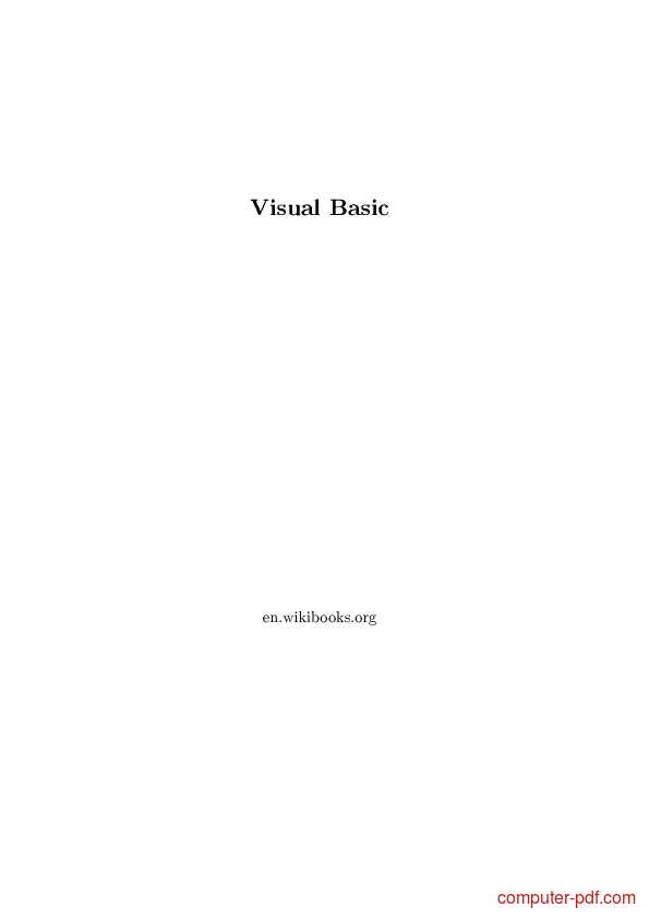 visual basic manual pdf